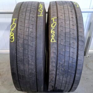 2szt. Opony 315/80R22.5 BRIDGESTONE DURAVIS R-STEER 002 Przednie (idT068)